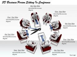 1813 3d business person sitting in conference ppt graphics icons powerpoint