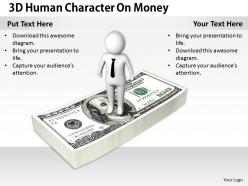 1813 3d human character on money ppt graphics icons powerpoint