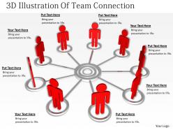 1813 3d illustration of team connection ppt graphics icons powerpoint