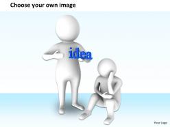 1813 3d man giving idea to his friend ppt graphics icons powerpoint