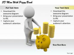 1813 3d man with piggy bank ppt graphics icons powerpoint