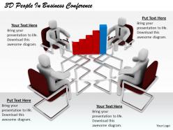 1813 3d people in business conference ppt graphics icons powerpoint
