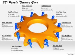 1813 3d people turning gear ppt graphics icons powerpoint