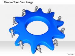 1813 3d people turning gear ppt graphics icons powerpoint