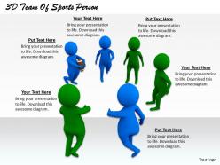 1813 3d team of sports person ppt graphics icons powerpoint