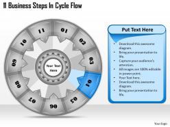 1813 business ppt diagram 11 business steps in cycle flow powerpoint template