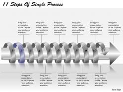 1813 business ppt diagram 11 steps of single process powerpoint template