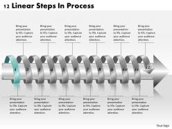 1813 business ppt diagram 12 linear steps in process powerpoint template