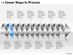 1813 business ppt diagram 12 linear steps in process powerpoint template