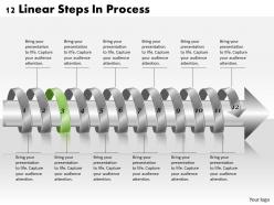 1813 business ppt diagram 12 linear steps in process powerpoint template
