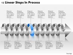 1813 business ppt diagram 12 linear steps in process powerpoint template