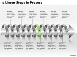 1813 business ppt diagram 12 linear steps in process powerpoint template