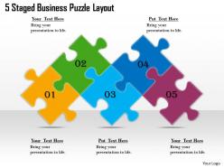 16743707 style puzzles matrix 5 piece powerpoint presentation diagram infographic slide