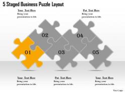 16743707 style puzzles matrix 5 piece powerpoint presentation diagram infographic slide