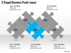 1813 business ppt diagram 5 staged business puzzle layout powerpoint template