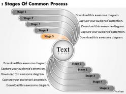 1813 business ppt diagram 5 stages of common process powerpoint template