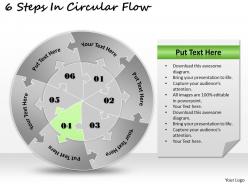 1813 business ppt diagram 6 steps in circular flow powerpoint template