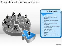 1813 business ppt diagram 9 coordinated business activities powerpoint template