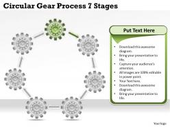 54339866 style variety 1 gears 7 piece powerpoint presentation diagram infographic slide