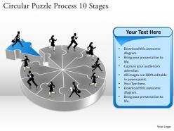 1813 business ppt diagram circular puzzle process 10 stages powerpoint template