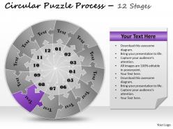1813 business ppt diagram circular puzzle process 12 stages powerpoint template