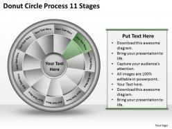1813 business ppt diagram donut circle process 11 stages powerpoint template