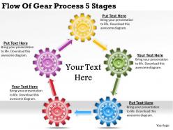 1813 business ppt diagram flow of gear process 5 stages powerpoint template