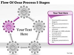 19040674 style variety 1 gears 5 piece powerpoint presentation diagram infographic slide