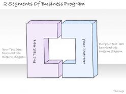 1814 business ppt diagram 2 segments of business program powerpoint template