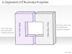 1814 business ppt diagram 2 segments of business program powerpoint template