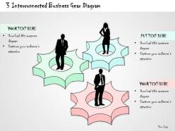 1814 business ppt diagram 3 interconnected business gear diagram powerpoint template