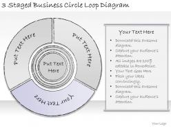1814 business ppt diagram 3 staged business circle loop diagram powerpoint template