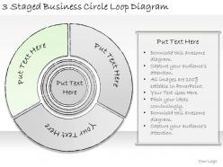 1814 business ppt diagram 3 staged business circle loop diagram powerpoint template