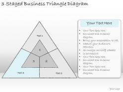 1814 business ppt diagram 3 staged business triangle diagram powerpoint template