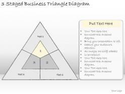 1814 business ppt diagram 3 staged business triangle diagram powerpoint template