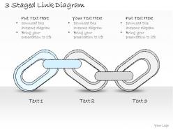 1814 business ppt diagram 3 staged link diagram powerpoint template