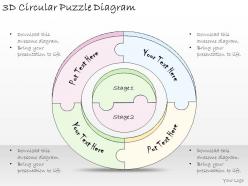 1814 business ppt diagram 3d circular puzzle diagram powerpoint template