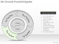 1814 business ppt diagram 3d circular puzzle diagram powerpoint template