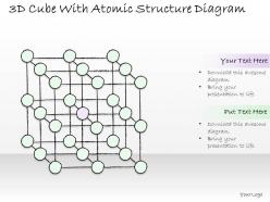 1814 business ppt diagram 3d cube with atomic structure diagram powerpoint template