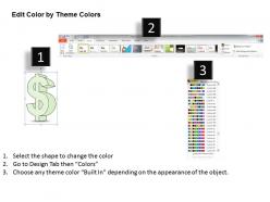 1814 business ppt diagram 3d dollar currency symbol powerpoint template