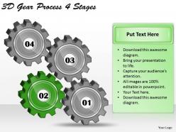 1814 business ppt diagram 3d gear process 4 stages powerpoint template