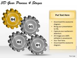 1814 business ppt diagram 3d gear process 4 stages powerpoint template