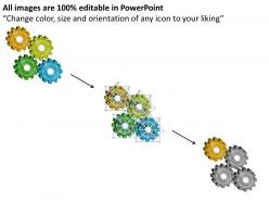 74484593 style variety 1 gears 4 piece powerpoint presentation diagram infographic slide