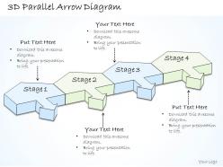 1814 business ppt diagram 3d parallel arrow diagram powerpoint template