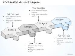 1814 business ppt diagram 3d parallel arrow diagram powerpoint template