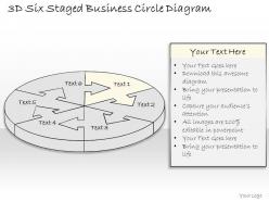 1814 business ppt diagram 3d six staged business circle diagram powerpoint template