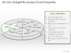1814 business ppt diagram 3d six staged business circle diagram powerpoint template