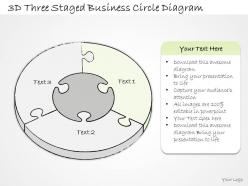 1814 business ppt diagram 3d three staged business circle diagram powerpoint template