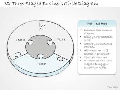 1814 business ppt diagram 3d three staged business circle diagram powerpoint template