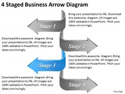 1814 business ppt diagram 4 staged business arrow diagram powerpoint template